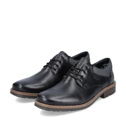 Rieker Herren Schnürschuhe glanzschwarz