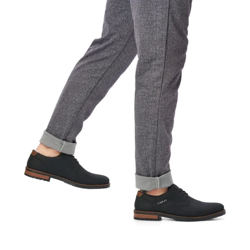Rieker Herren Schnürschuhe graphitschwarz