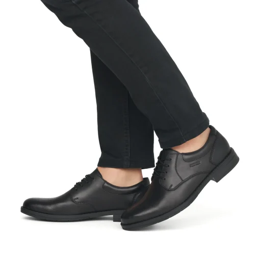 Rieker Herren Schnürschuhe mitternachtsschwarz