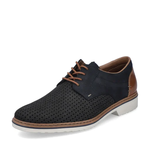 Rieker Herren Schnürschuhe stahlblau