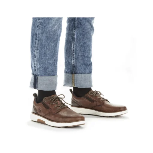 Rieker Herren Schnürschuhe kastanienbraun