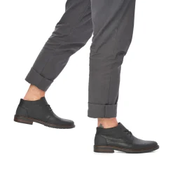 Rieker Herren Schnürschuhe tiefschwarz