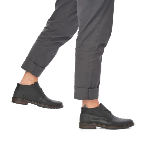 Rieker Herren Schnürschuhe tiefschwarz