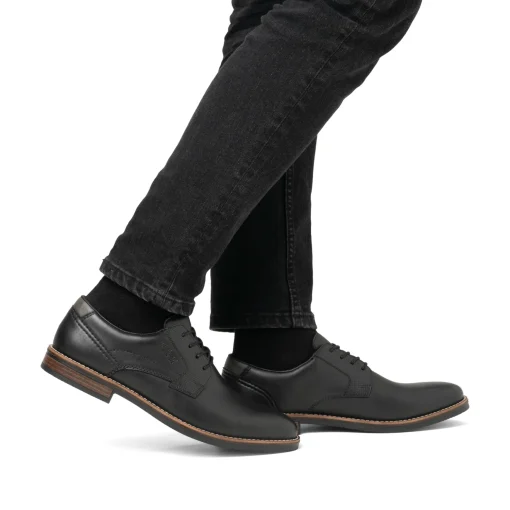 Rieker Herren Schnürschuhe nachtschwarz