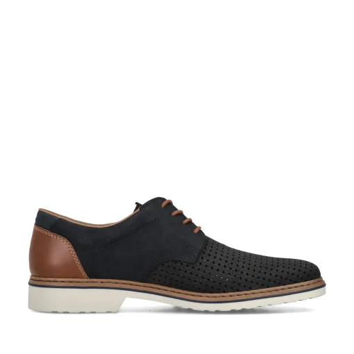 Rieker Herren Schnürschuhe stahlblau