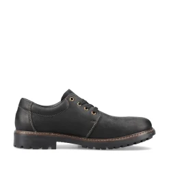 Rieker Herren Schnürschuhe nachtschwarz