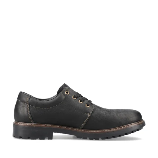 Rieker Herren Schnürschuhe nachtschwarz