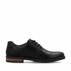 Rieker Herren Schnürschuhe glanzschwarz