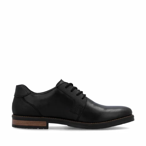 Rieker Herren Schnürschuhe glanzschwarz
