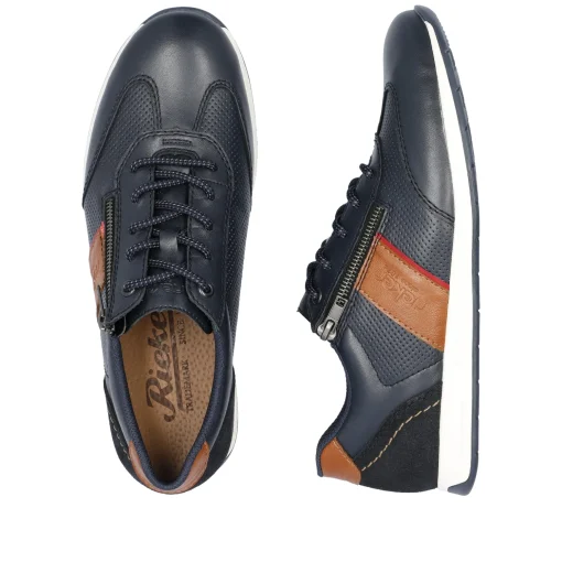 Rieker Herren Schnürschuhe ozeanblau