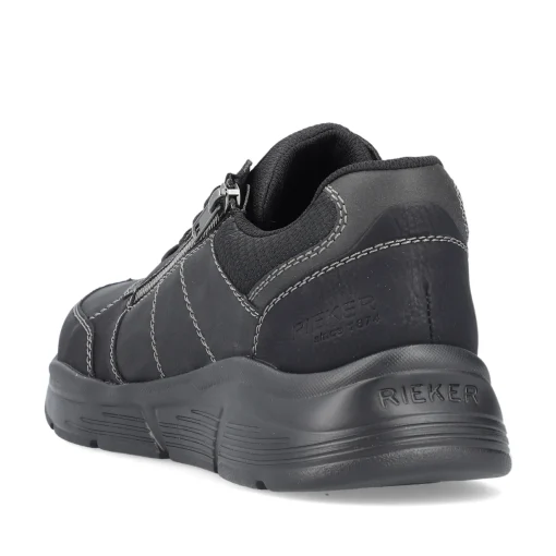 Rieker Herren Schnürschuhe asphaltschwarz