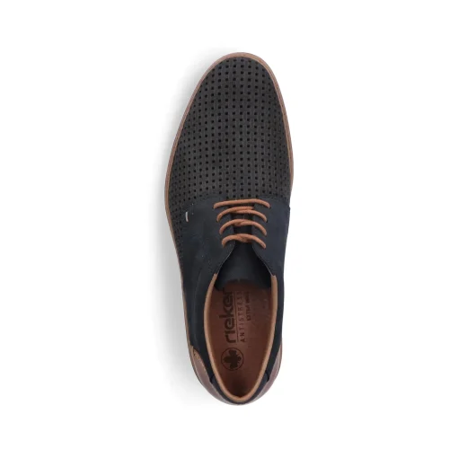 Rieker Herren Schnürschuhe stahlblau