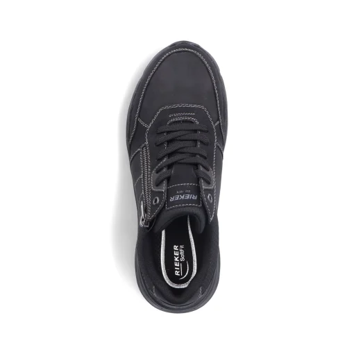 Rieker Herren Schnürschuhe asphaltschwarz