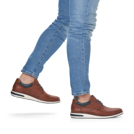 Rieker Herren Schnürschuhe nussbraun