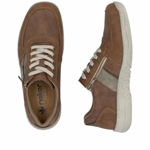 Rieker Herren Schnürschuhe nougatbraun