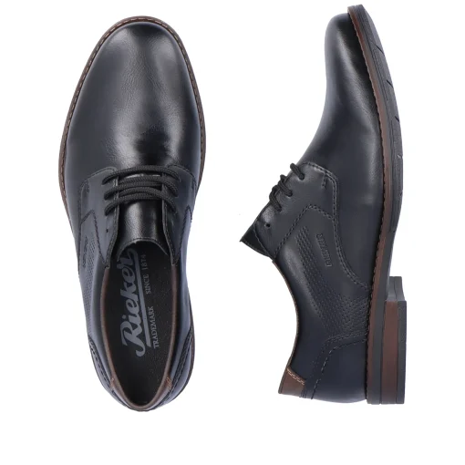 Rieker Herren Schnürschuhe mitternachtsschwarz