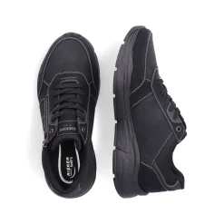 Rieker Herren Schnürschuhe asphaltschwarz