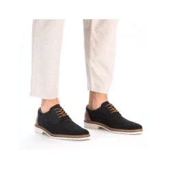 Rieker Herren Schnürschuhe stahlblau