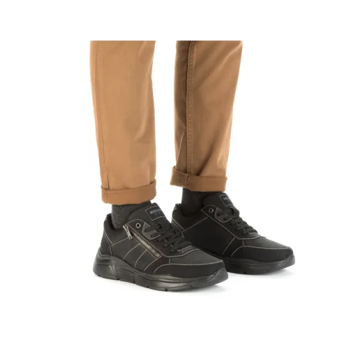 Rieker Herren Schnürschuhe asphaltschwarz