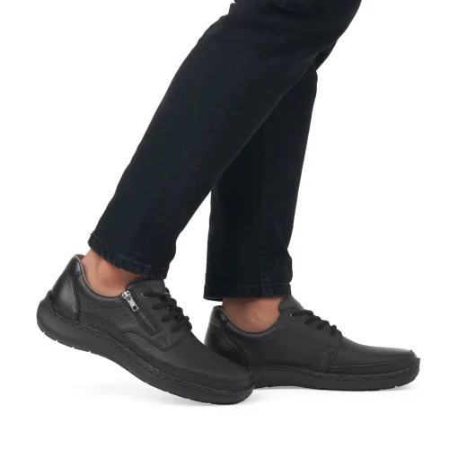 Rieker Herren Schnürschuhe nachtschwarz