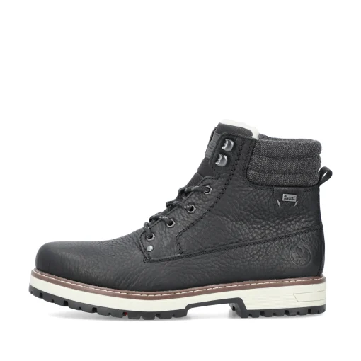 Rieker Herren Schnürstiefel mitternachtsschwarz
