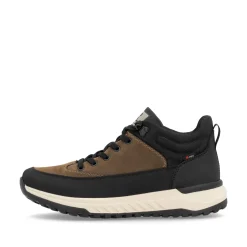 Rieker Herren Schnürstiefel nougatbraun-schwarz