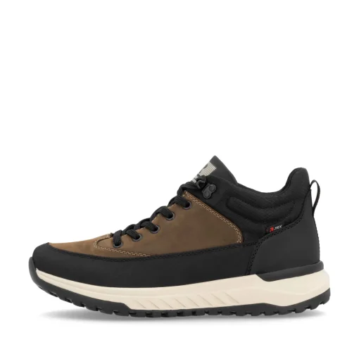 Rieker Herren Schnürstiefel nougatbraun-schwarz