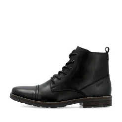 Rieker Herren Schnürstiefel graphitschwarz