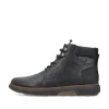 Rieker Herren Schnürstiefel mitternachtsschwarz