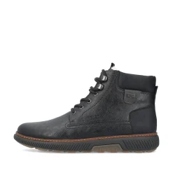 Rieker Herren Schnürstiefel mitternachtsschwarz