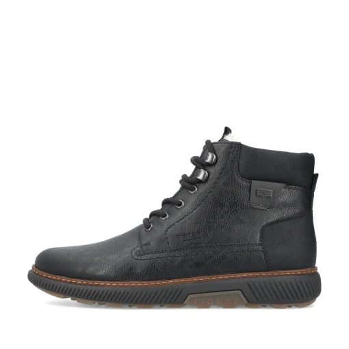 Rieker Herren Schnürstiefel mitternachtsschwarz
