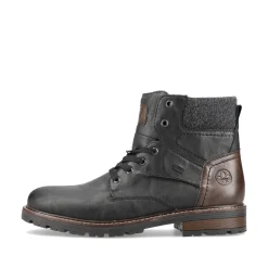 Rieker Herren Schnürstiefel urbanschwarz
