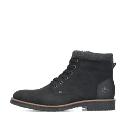 Rieker Herren Schnürstiefel tiefschwarz