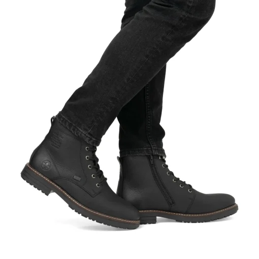 Rieker Herren Schnürstiefel urbanschwarz