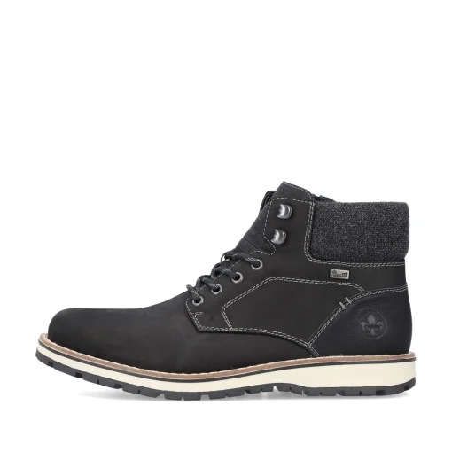 Rieker Herren Schnürstiefel tiefschwarz