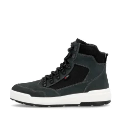 Rieker Herren Schnürstiefel carbongrau-schwarz