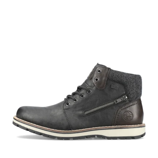 Rieker Herren Schnürstiefel asphaltschwarz