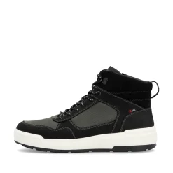 Rieker Herren Schnürstiefel carbonschwarz-grau