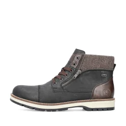 Rieker Herren Schnürstiefel nachtschwarz