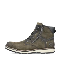 Rieker Herren Schnürstiefel olivgrün