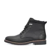 Rieker Herren Schnürstiefel graphitschwarz