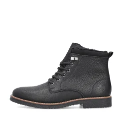 Rieker Herren Schnürstiefel graphitschwarz