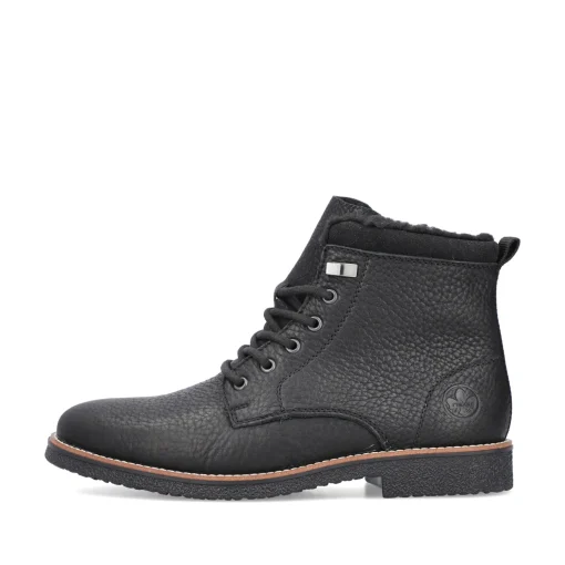 Rieker Herren Schnürstiefel graphitschwarz