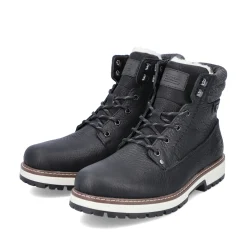 Rieker Herren Schnürstiefel mitternachtsschwarz