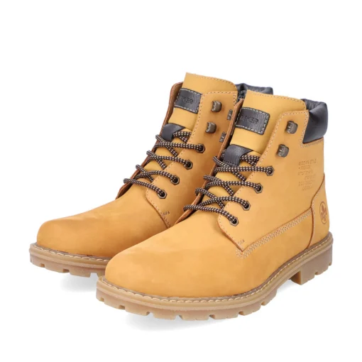 Rieker Herren Schnürstiefel goldgelb