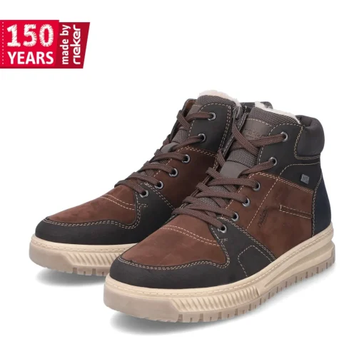 Rieker Herren Schnürstiefel mokkabraun