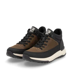 Rieker Herren Schnürstiefel nougatbraun-schwarz