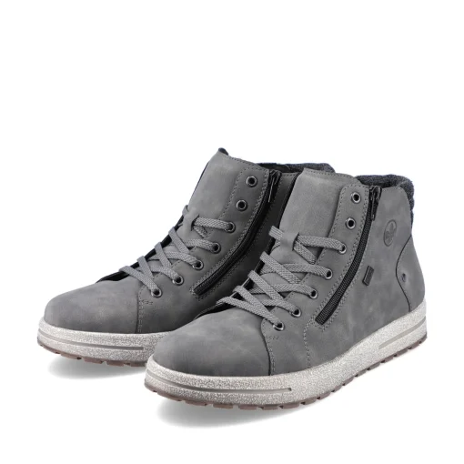 Rieker Herren Schnürstiefel stahlgrau