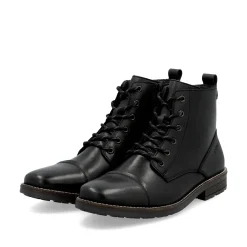 Rieker Herren Schnürstiefel graphitschwarz