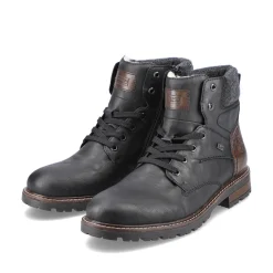Rieker Herren Schnürstiefel urbanschwarz